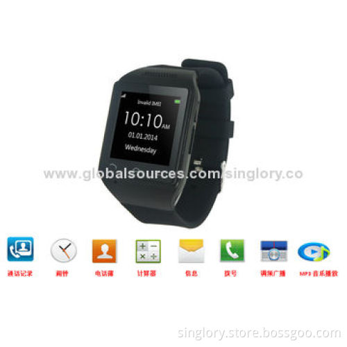GPS Watch tracker with heart beat rate monitor, pedometer, stopwatch, sync with smartphone